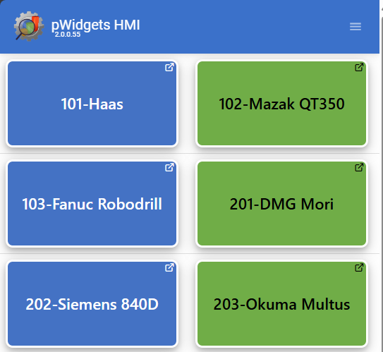pWidget Browser HMI screenshot